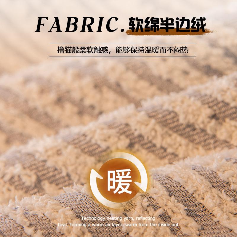 Special-Shaped Half-Sided Velvet Sofa Cushion, Winter New Non-Slip Seat Cushion, High-End Straight Row Sofa Cover Cross-Border