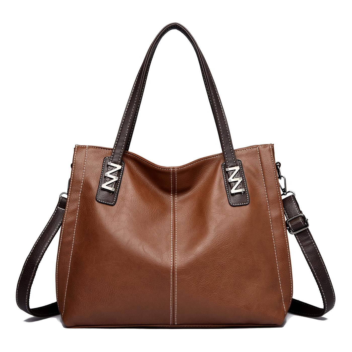 

Женская стильная сумка-тоут Многофункциональная вместительная сумка через плечо Женская сумка кроссбоди 40 *14 *30 cm коричневый