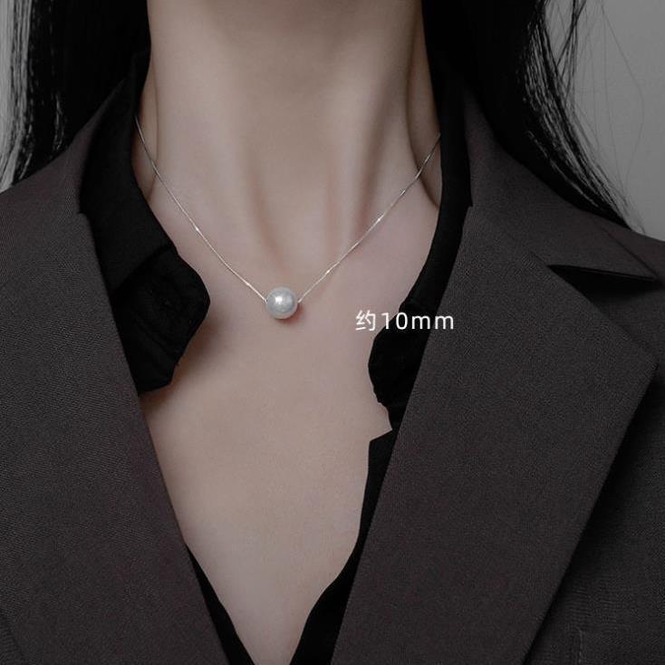 Four Pearl Pendant Necklace Women'S Light Luxury Niche Collarbone Chain Design Sense Simple Accessories