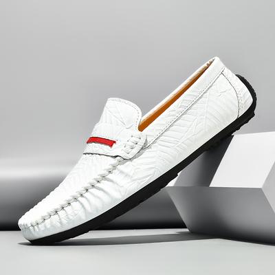 PU Leather Men's Summer Shoes New Driving Flats Casual Style Men's Loafers Fashion Trendy  Slip On Footwear Outdoor Lazy Shoes