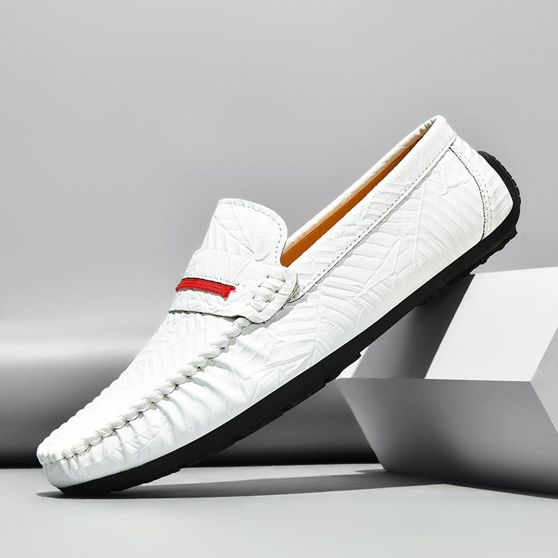 PU Leather Men's Summer Shoes New Driving Flats Casual Style Men's Loafers Fashion Trendy Slip on Footwear Outdoor Lazy Shoes