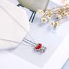 Necklace Female Niche Design Full Diamond Crystal Double Sided Longevity Lock Pendant Cold Wind Qixi Festival Clavicle Chain