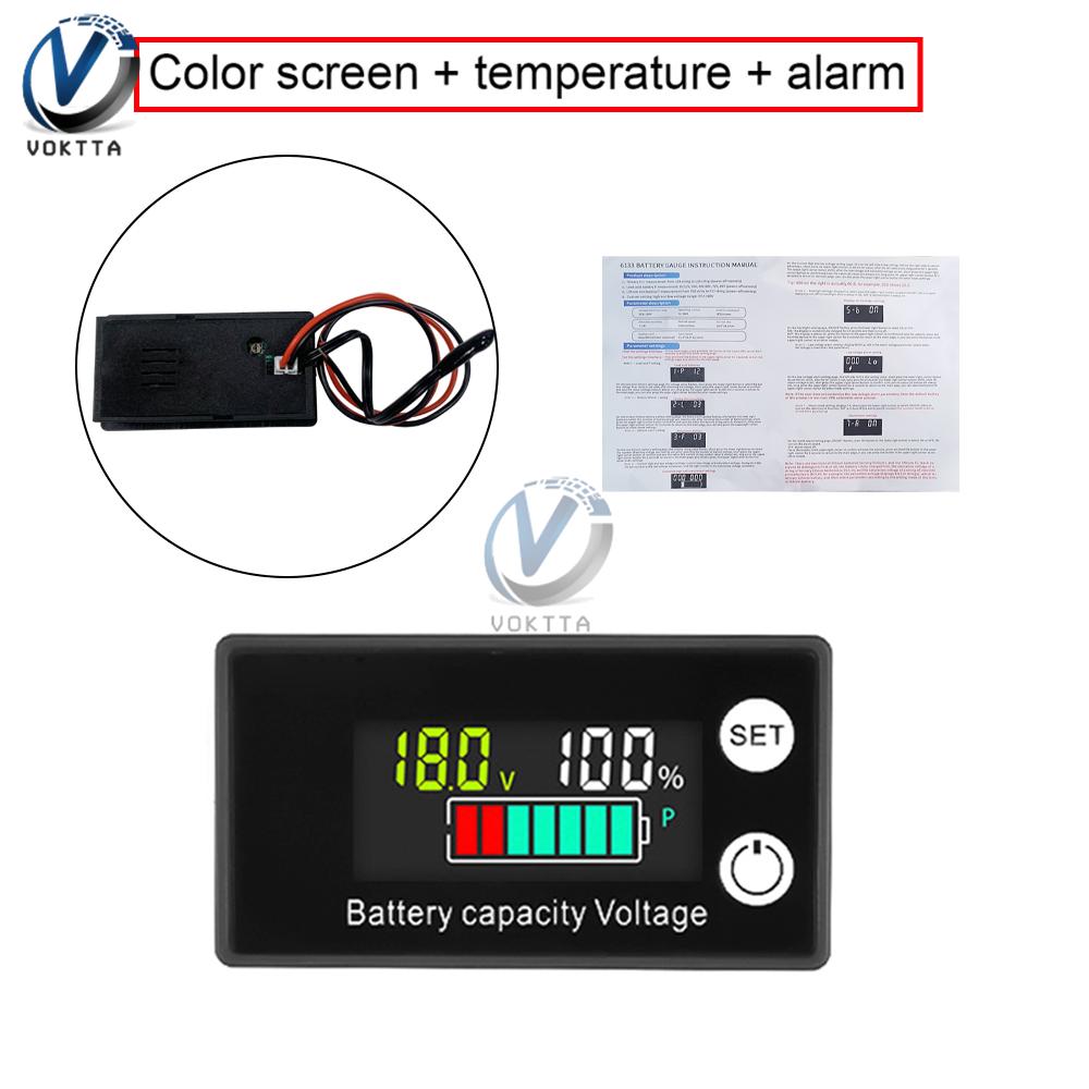 6111A DC8-111V Battery Capacity Indicator LCD Digital Power Meter Lead-acid Lithium LiFe PO1 Voltage Tester for Car Motorcycle