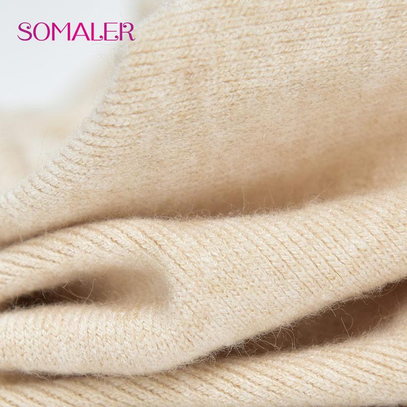 SOMALER зимняя объемная шапка-бини из полиэстера с напуском — фото 4