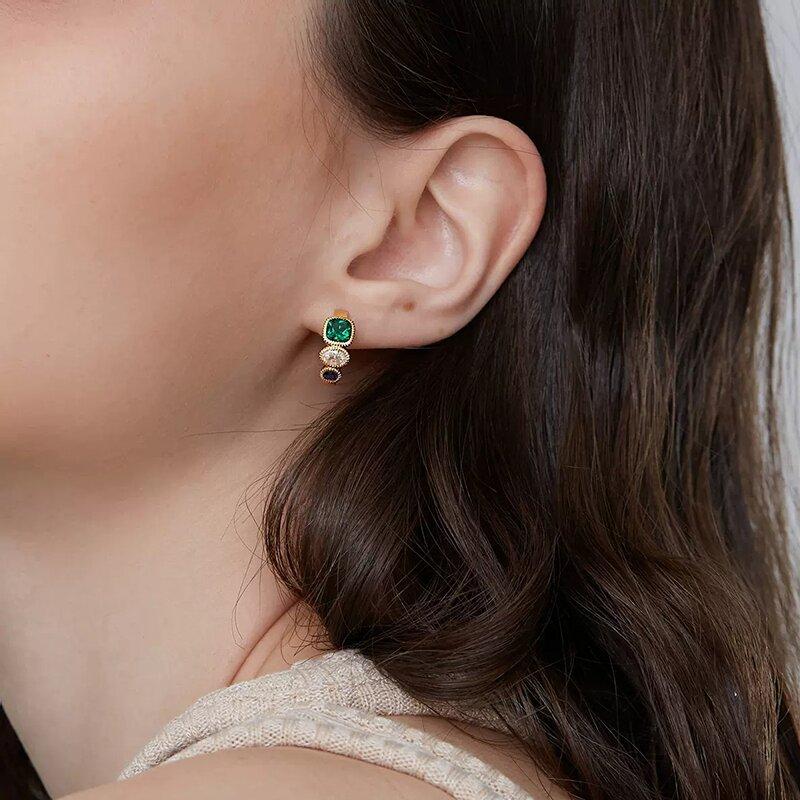 Premium Licht Luxe Unieke Kleine Geurige Oorbellen, Ontwerper Geometrische Oorbellen, Gepersonaliseerde Contrasterende Geometrische Oorclips