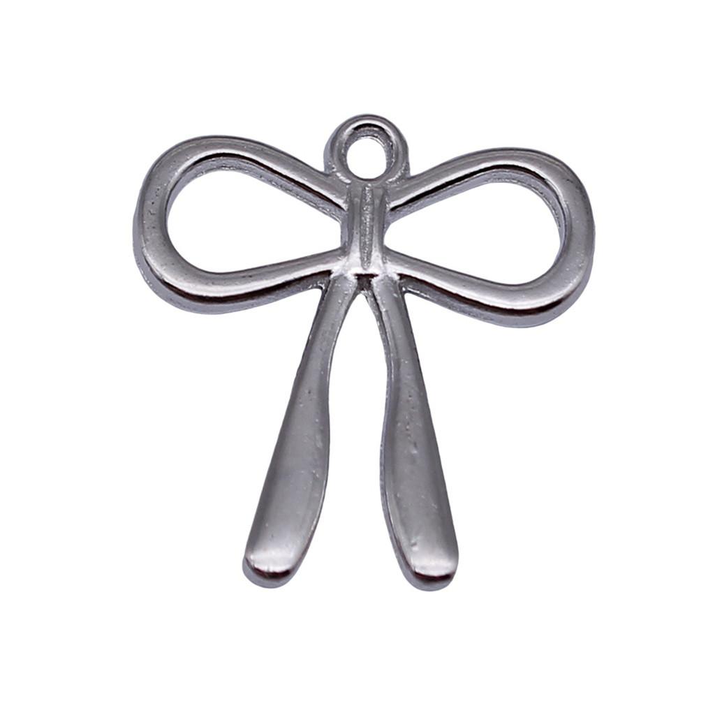 Pendants Bow With Crown Charms For Princess Themed Jewelry Making Alloy
