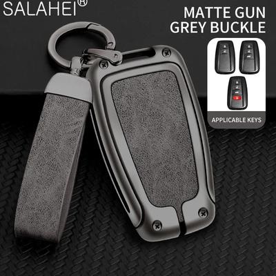 Zinklegering Auto Afstandsbediening Sleutelhoes Tas voor Toyota C-HR CHR Prius RAV 4 Camry Corolla 2017 2018 2020 2021 Sleutelhanger Accessoires