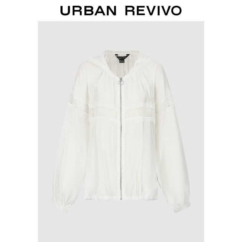 UR2026 Women s Summer Lace Zip-Up Hoodie XS