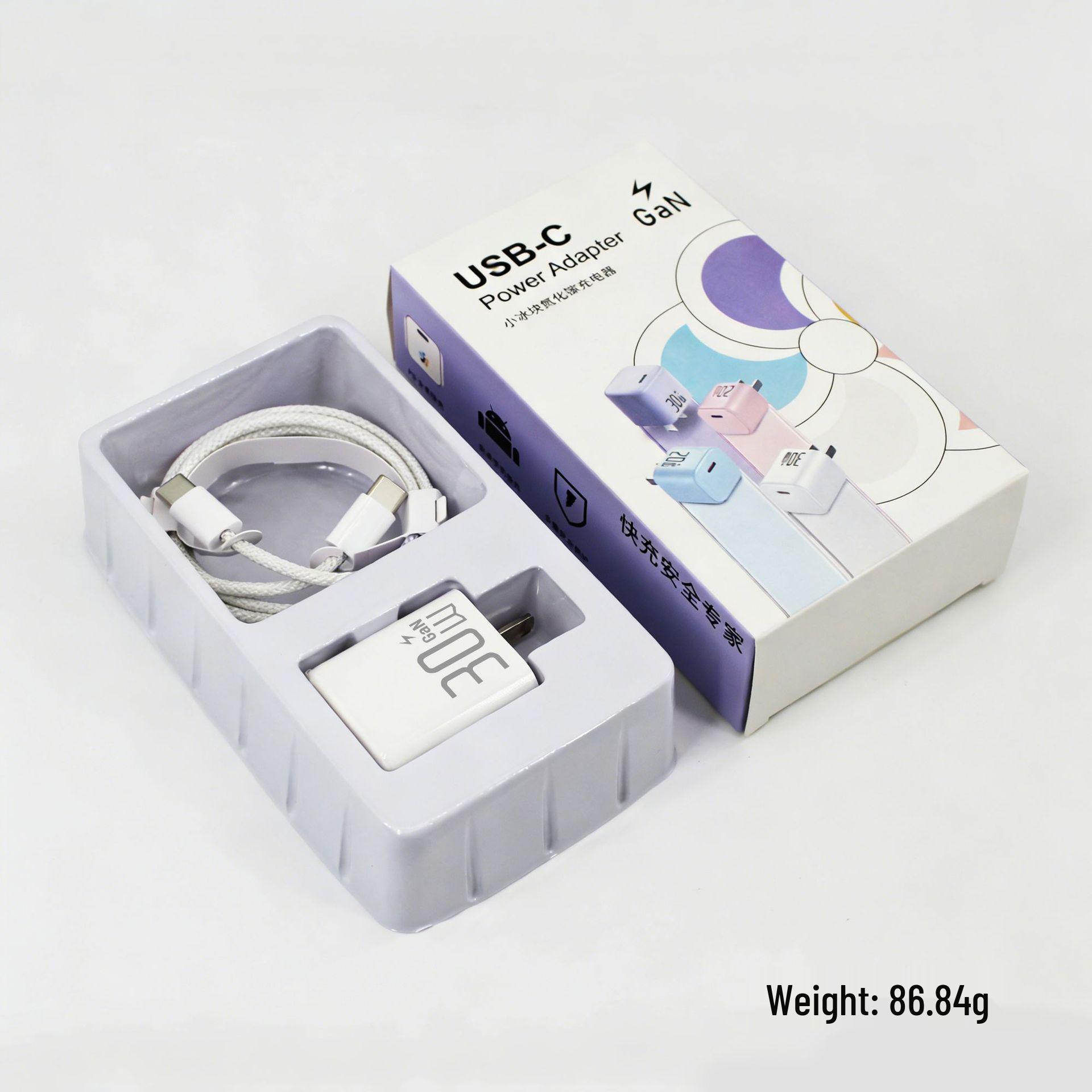 

WowOh 30W GaN Fast Charger for iPhone 8-17 C-C Braided [1 Meter] Boxed