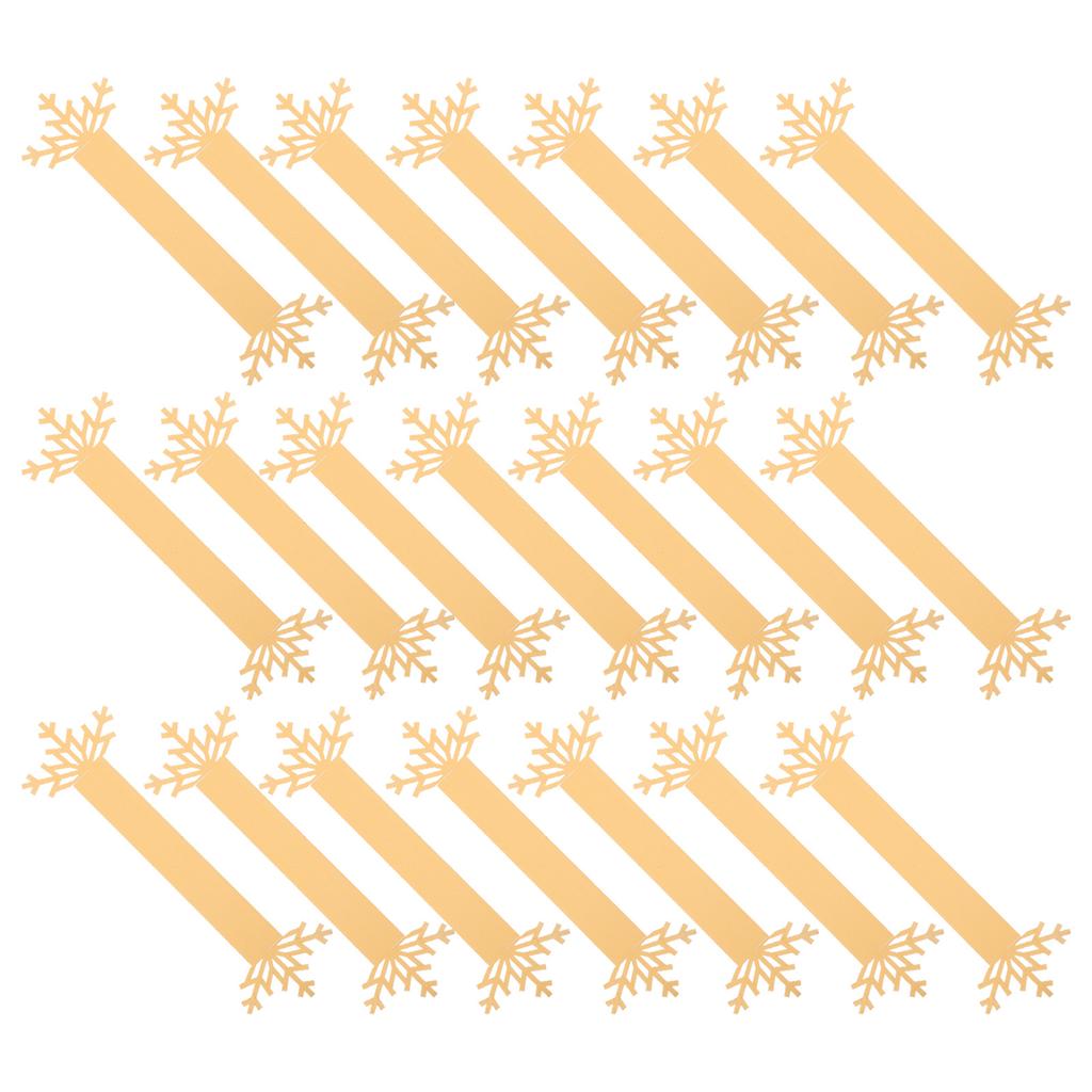 25Pcs Xmas Napkin Buckles Snowflake Design Paper Napkin Rings for Christmas Table Decor Holiday Party Dinner Table Decors