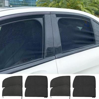 4 Stück Auto Fensterschutz Türabdeckungen Vorne/Hinten Seitenfenster UV Sonnenschutz Abdeckung Schatten Netz Auto Moskitonetz Für Autos SUVs MPV