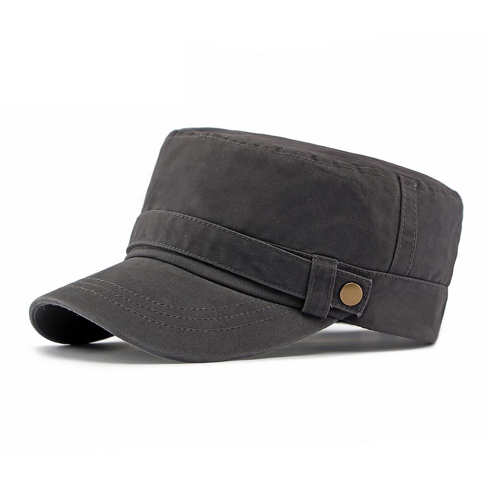 Men's Cotton Flat Top Hat Outdoor Sun Protection Cap