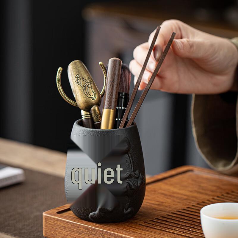 Ebony Wood Tea Ceremony 5-Piece Tool Set