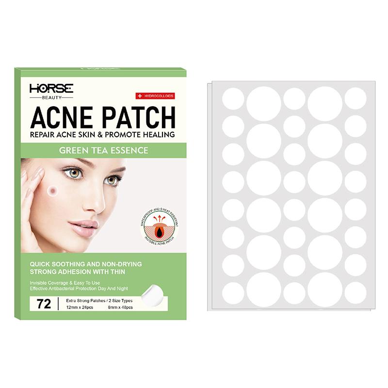 

72 шт. Невидимые патчи от акнеанти-акне Гидроколлоидные патчи Пятна Следы Консилер Восстанавливающая наклейка Водонепроницаемый светло-зеленый