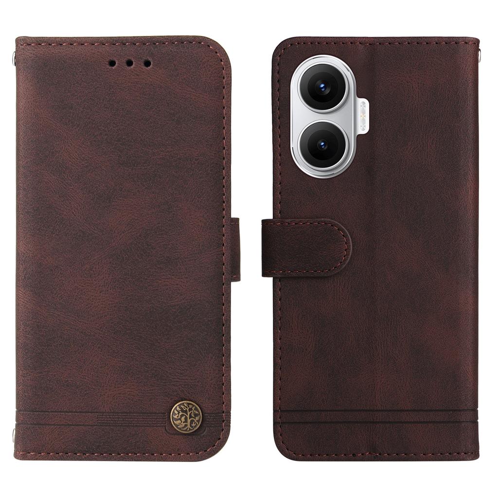 For Xiaomi Poco F7 5G/Redmi Turbo 4 Pro 5G Leather Wallet Cases Skin Touch Phone Cover Stand with Strap