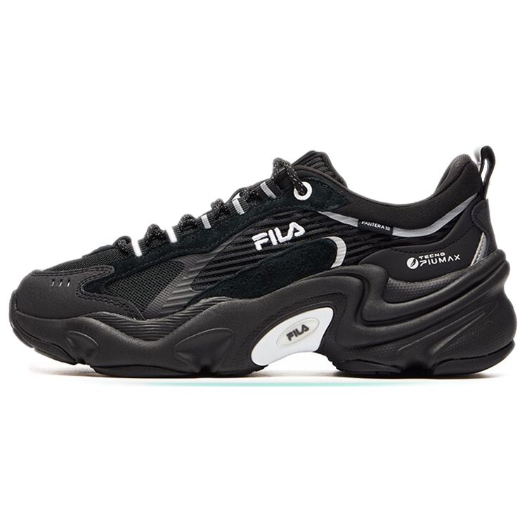 FILA Pantera Round Toe Lace-Up Low-Top Dad Sneakers Women sneakers Black F12W141107FBK