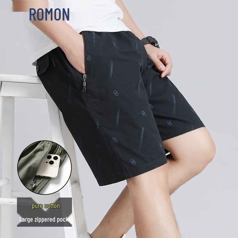 ROMON Men s Cotton Loose Cargo Shorts 2XL
