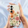 For Samsung Galaxy S25 Case Beautiful Flowers Pattern Printing Straight Edge TPU Phone Back Cover
