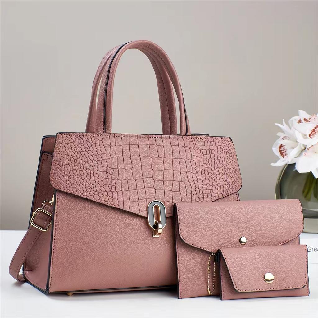 Women Top Handle Bags Classic Female Handbag Satchel Tote with Matching Clutch Purse and Wallet For Work Commuting Shopping