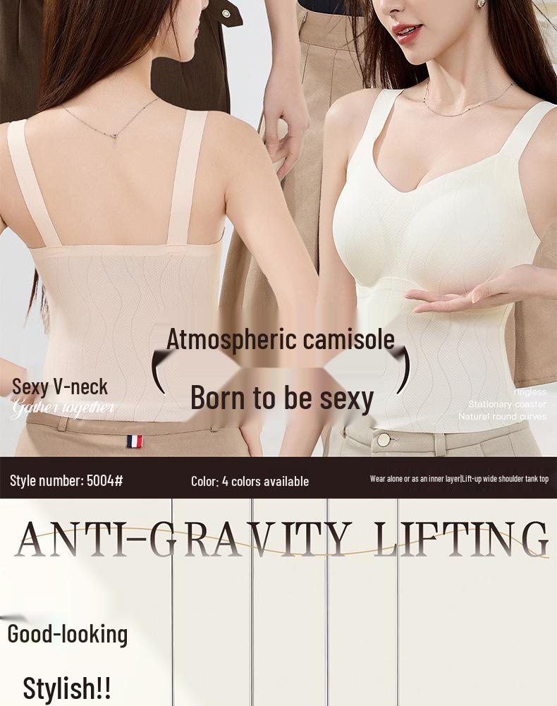 Women's Seamless Padded Long Tank Top with Built-In Bra