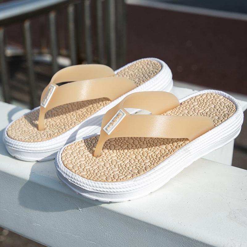 

2024 летние новые женские шлепанцы простые толстые подошвы классные тапочки пляжные тапочки 41