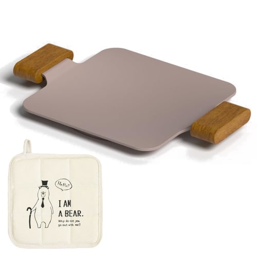 

Dr. House Solid Mini Grill Pan 20cm Nude Pink & Sunbellum K62400 with Canvas Pot Mat and Bear Set