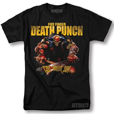 Five Finger Death Punch Shirt Rockkonzert Tour Vntg Grafikdesign T-Shirt