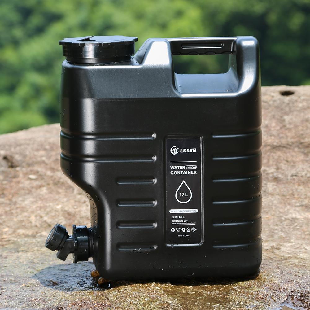 12L Water Storage Container Leak-Proof Water Dispenser Carrier Large Capacity Water Container Jug for Vehicle Car Camping