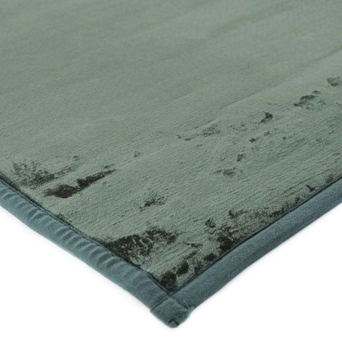 Tapis salon extra-doux eff velours vert foncé 120x170