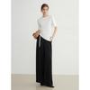 ELLE Women's Draped Wide-Leg Casual Pants