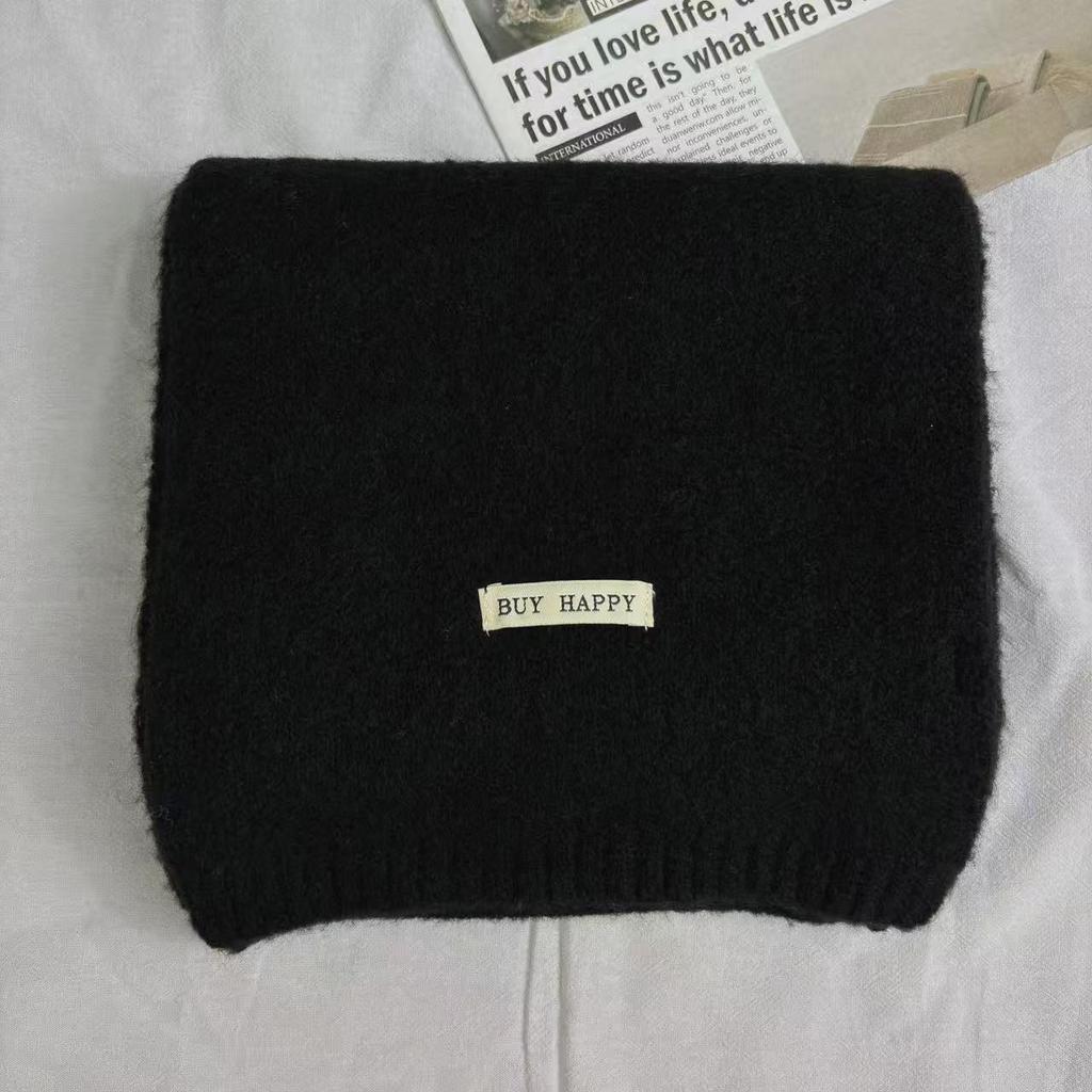 Unisex Cashmere Scarf: Skin-Friendly, Thick, Warm, Versatile, Solid Color, Parent-Child Style for Autumn & Winter.