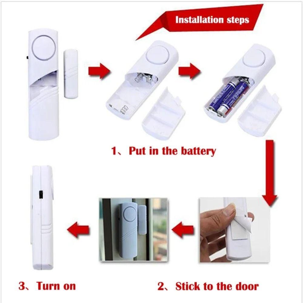 Alarma Inalámbrica Antirrobo para Ladrones Sensor Blanco Alarma Sistema de Alarma de Seguridad Protección de Seguridad