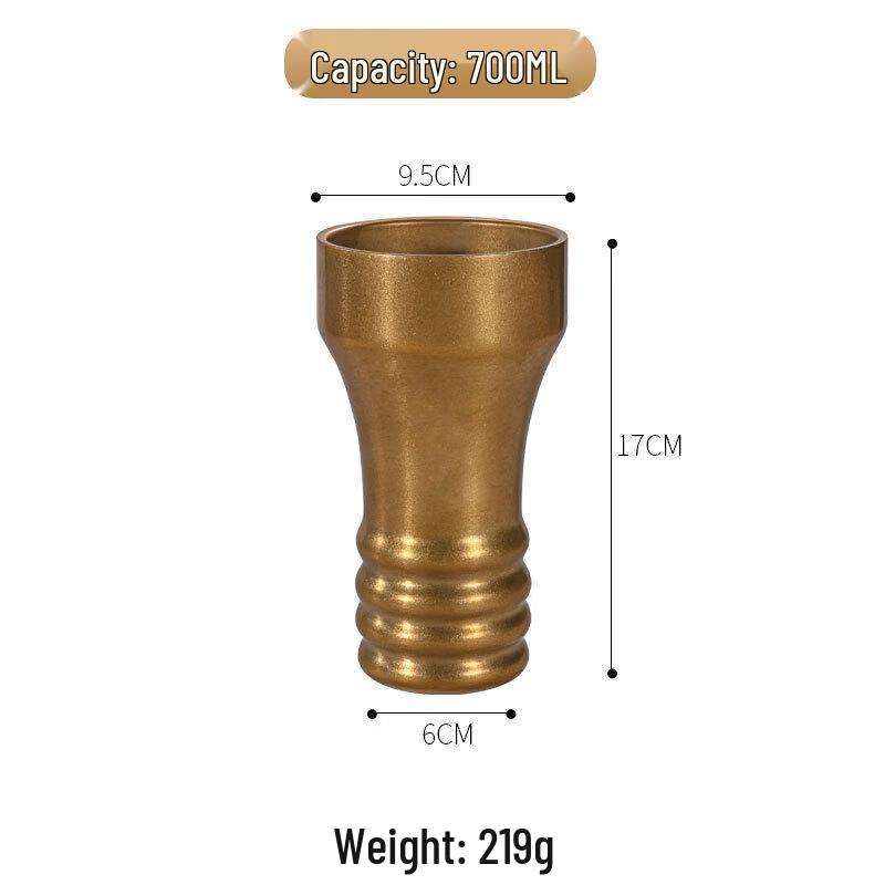 Shangqi 700ml Hammered Stainless Steel Outdoor Camping Mug - 2 Pack
