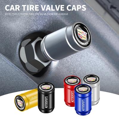 4Pcs 3D Aluminum Alloy Car Wheel Tire Air Valve Dust Caps Rim Accessories For SRX ATS XTS CT4 CT5 CT6 XT4 XT5 XT6