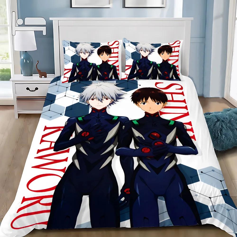 Anime E-evangelion V-eva A-genesis Duvet Cover Pillowcase Bedding Set Adult Boy Girl Bedroom Decoration Children Single Double
