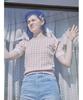 Furfur Gingham Knit Pullover RWNT252043 Pink Women's