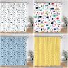 Polka Dot Geometric Line Shower Curtain Colourful Solid Colour Simple Modern Polyester Washable Shower Curtains Bathroom Decor