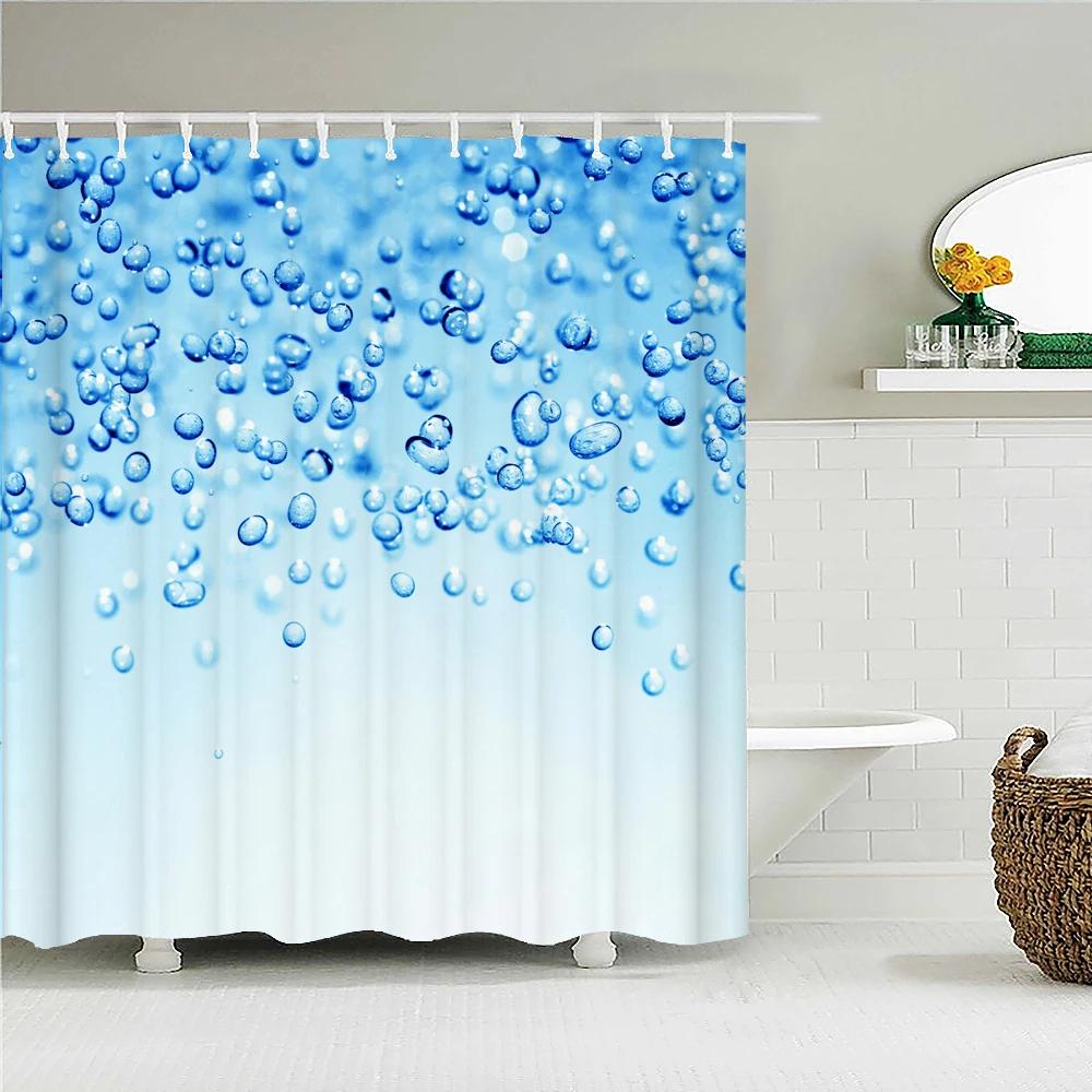 240x180cm Bathroom Waterproof Shower Curtain Simple Geometric Pattern Printing Polyester Home Decoration Curtain With Hook