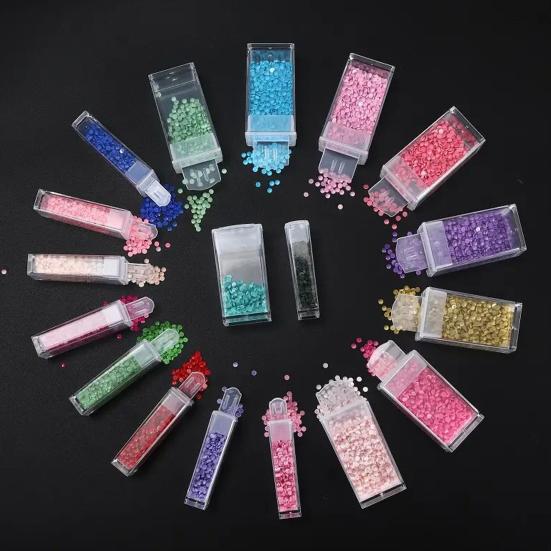 Bead Storage Box Large Capacity Multiple Compartments Transparent Design Rhinestones Painting Storage Container
