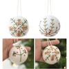 Wool Felt Xmas Tree Hanging Decor Snowflake Shape Christmas Decorative Felt Balls  Wreath Garland