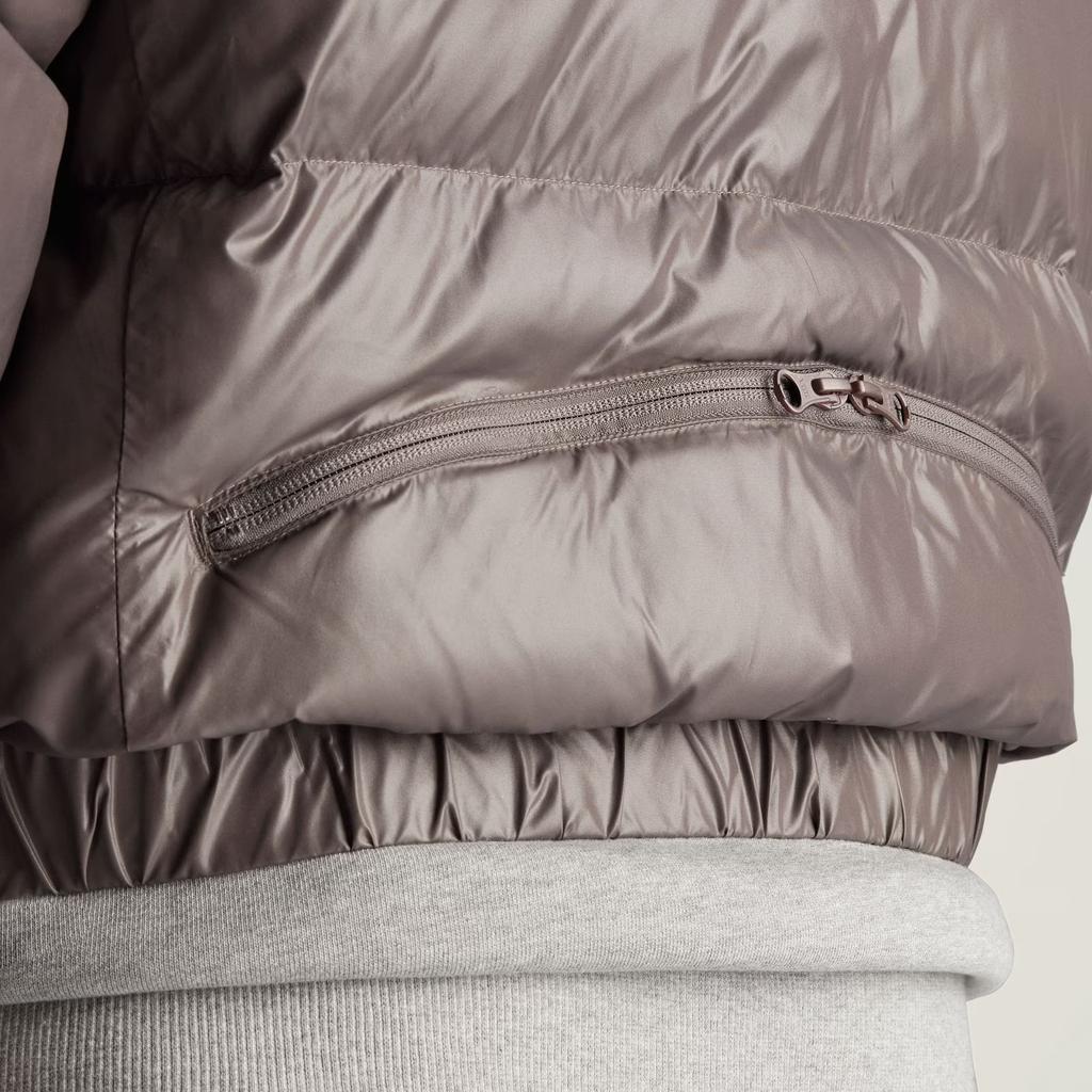 Adidas X Stella McCartney Truenature Vattert Varm Løs Kort Hettepufferjakke Damejakke Kullgrå IW9841