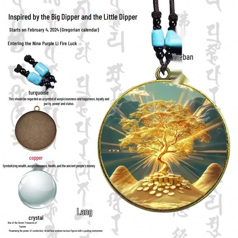 4cm Single-Sided God of Wealth Pendant: Attract Money Charm for Men & Women Jewelry