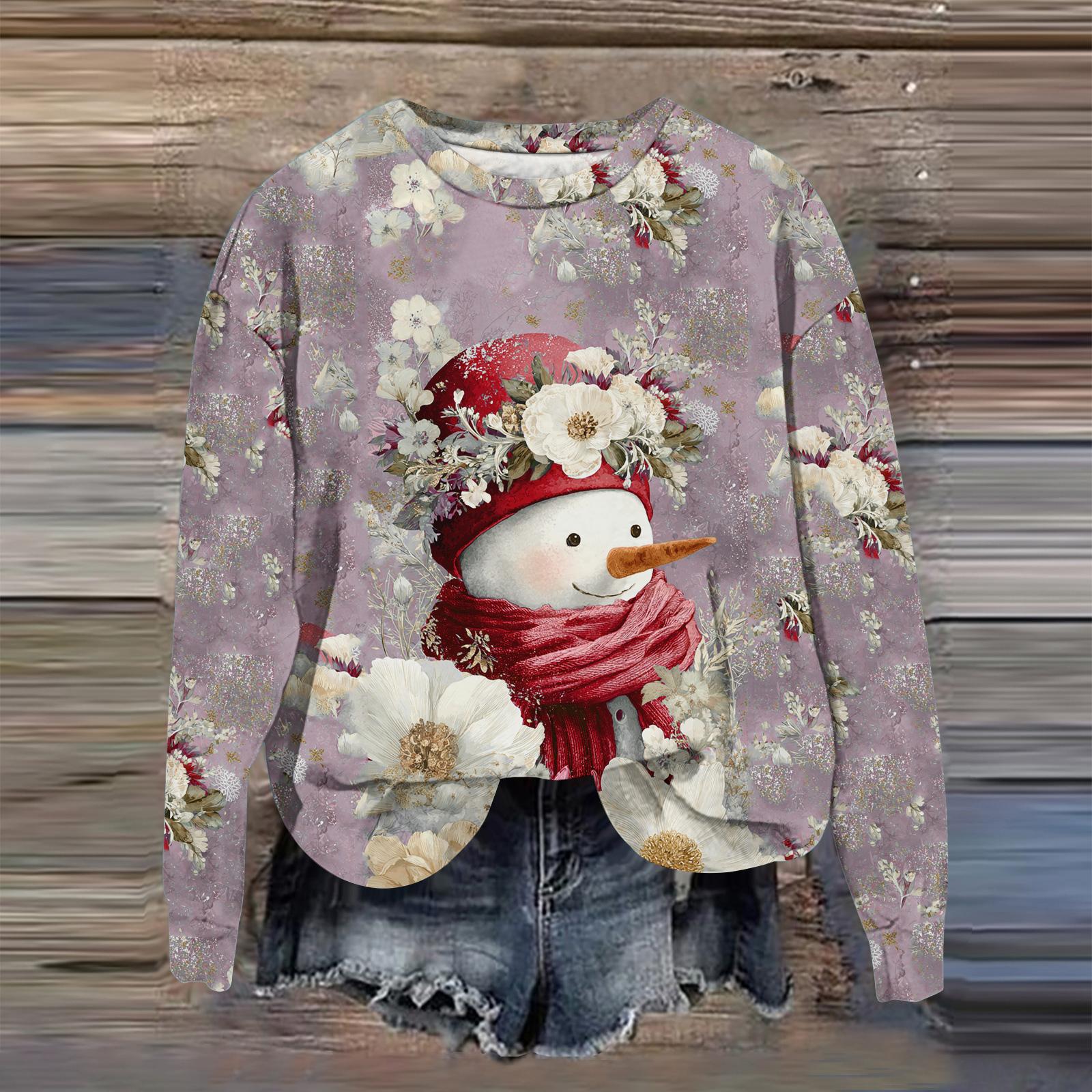 

Женская мода с принтом, длинный рукав, свободный круглый вырез, свитшот, осень XXXXL