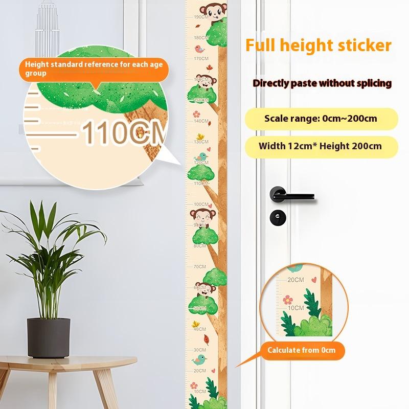 Height 2M Cartoon Wall Sticker Measuring Instrument Ruler For Measuring Height Sticker Wallpaper Growth Chart Can Be Removed