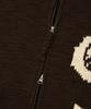 COVERNAT Diploma C Logo Knit Varsity Jacket Brown