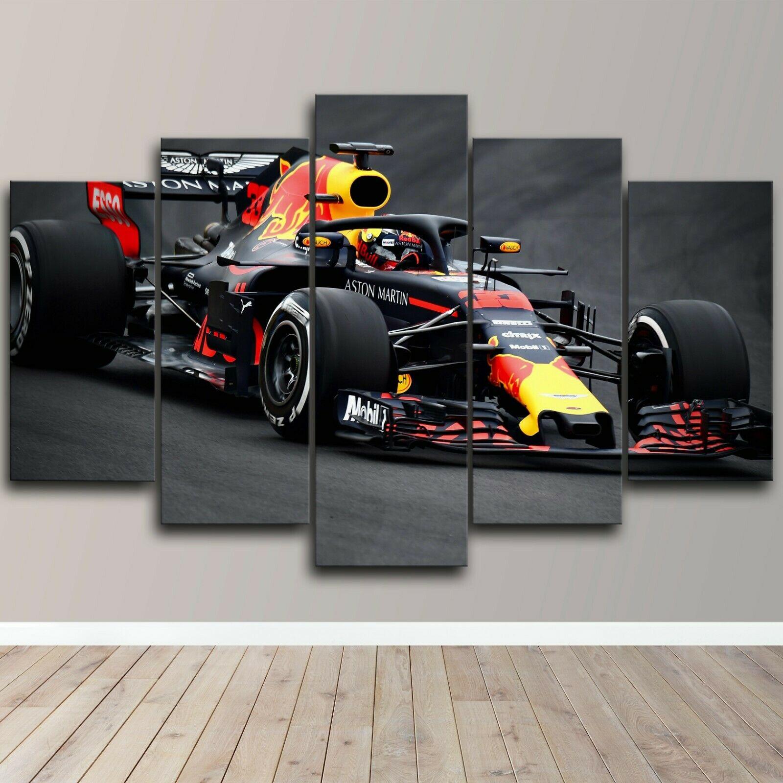 

5 шт. настенное искусство холст MaxVerstappen F1 гоночный автомобиль плакат с принтом обои для гостиной боль спальня украшение дома в рамке