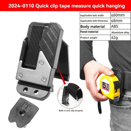 Jppium 2X Electric Drill Tape Belt Tape Measure Holder Hanger Holder Clip-on Tape Measure Holder for Belt Tape Measures