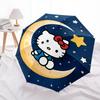 Hello Kitty Automatic Opening and Closing Parasol Compact Travel umbrella with 8 Ribs for Women and Men Ideal Birthday/Christmas Gift, Outdo