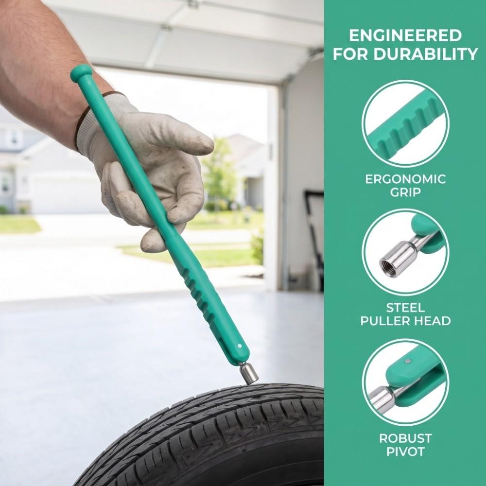 Metal Puller Head Valve Core Tool Green Valve Stem Removal and Installation Auto Shop