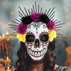Tag der Toten Maske Zuckerschädelmaske mit Rosenverzierungen Maskenballmaske für Halloween Cosplay Party Kostüm Geschenke